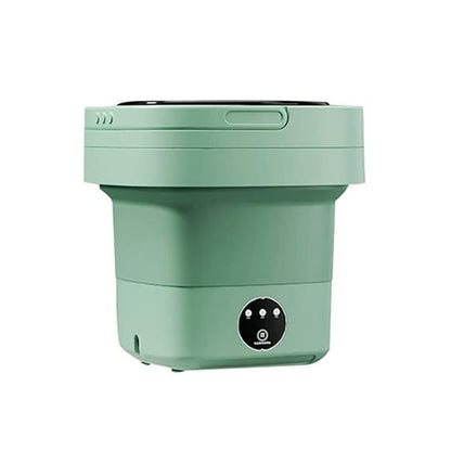 Mașină de Spălat Portabilă Pliabilă 6L cu Stoarcere, 3 Programe – Mini Washer pentru Camping, Călătorii, Verde