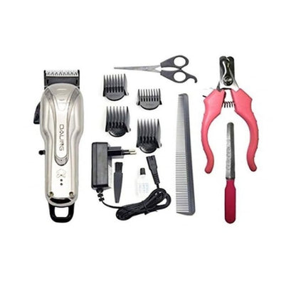 Mașină profesională de tuns câini și oi Daling DL-D33 8-în-1, 12W, acumulator + priză, 4 capete
