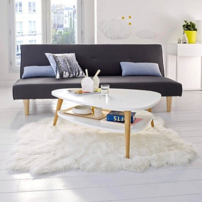 Masuta cafea moderna cu raft alb 90x67x45 cm - Bucatarie si electrocasnice