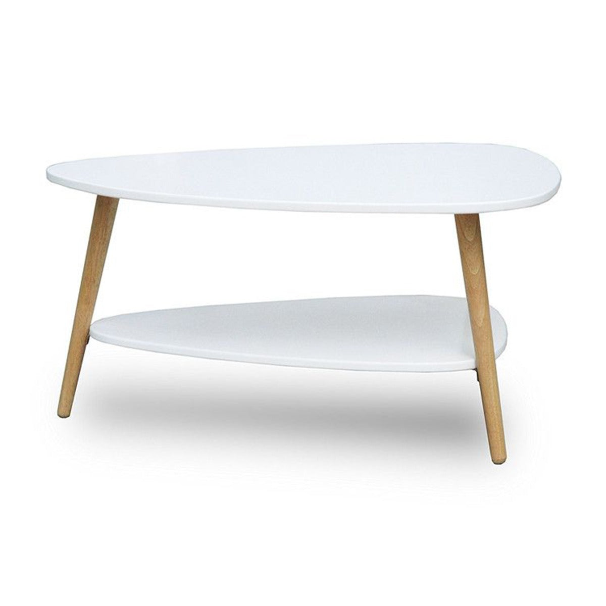 Masuta cafea moderna cu raft alb 90x67x45 cm - Bucatarie si electrocasnice