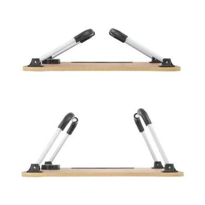 Masuta Laptop Pliabila Multifunctionala din Lemn cu Suport Pahar