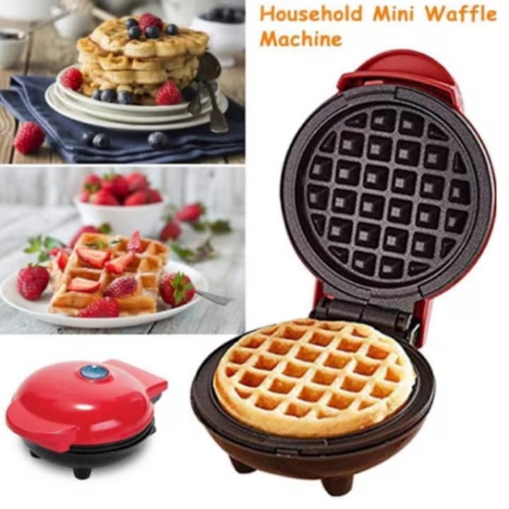 Mini aparat de facut vafe/gofre - invelis antiaderent, protectie supraincalzire, indicator luminos - Bucatarie si