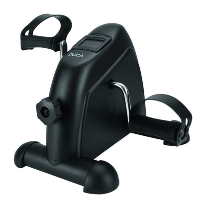 Mini bicicletă fitness Jocca neagră cu afișaj LCD – pedalier pentru brațe și picioare, 5 trepte
