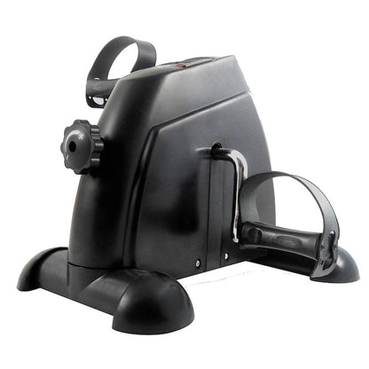 Mini bicicletă fitness Jocca neagră cu afișaj LCD – pedalier pentru brațe și picioare, 5 trepte