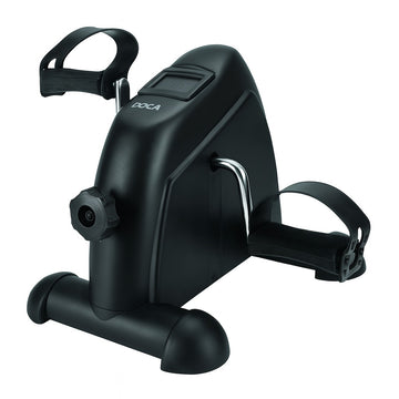 Mini bicicletă fitness Jocca neagră cu afișaj LCD – pedalier pentru brațe și picioare, 5 trepte