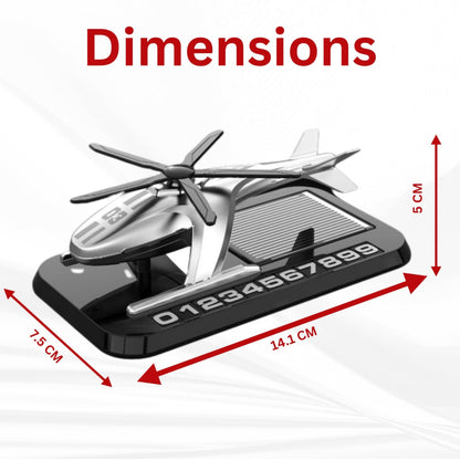 Odorizant Auto tip elicopter cu incarcare solara si suport numar de telefon pe magnet, baza antiderapanta - Auto si moto