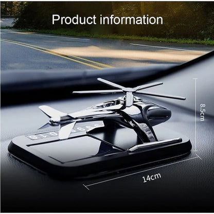 Odorizant Auto tip elicopter cu incarcare solara si suport numar de telefon pe magnet, baza antiderapanta - Auto si moto