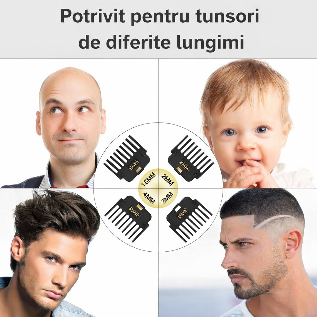 Pachet oferta 1+1 GRATIS - Masina de tuns Vintage T9 cu afisaj LED - Sanatate si ingrijire