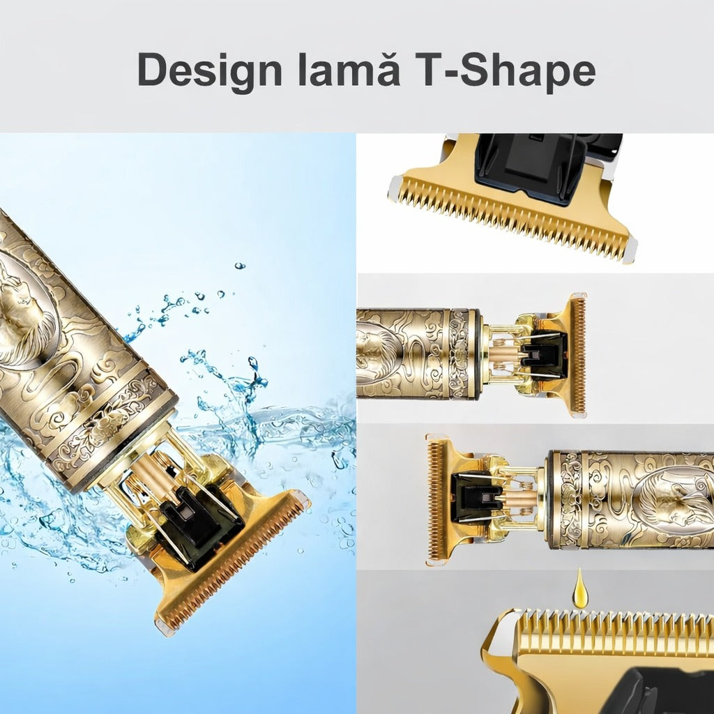 Pachet oferta 1+1 GRATIS - Masina de tuns Vintage T9 cu afisaj LED - Sanatate si ingrijire