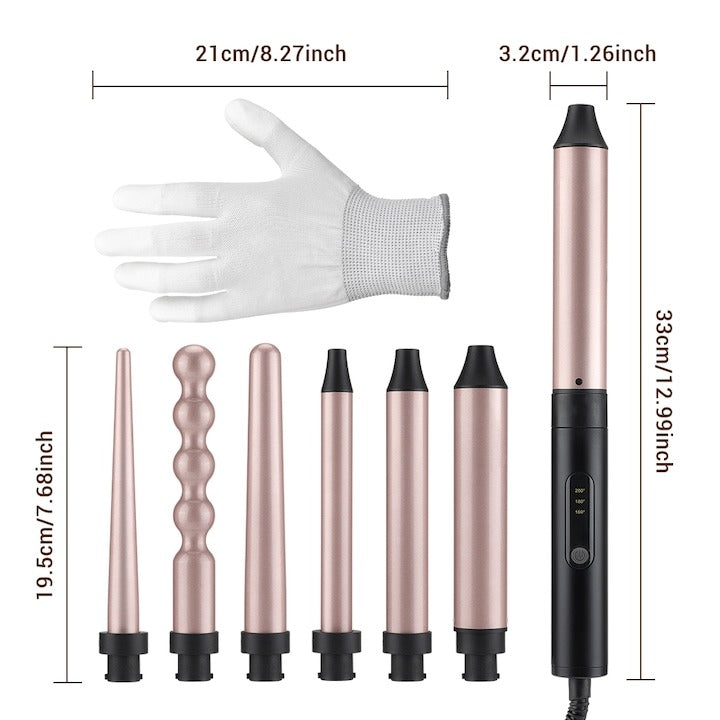 Ondulator par 7 in 1 multifunctional 6 capete bucle profesionale - Sanatate si ingrijire