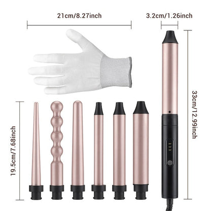 Ondulator par 7 in 1 multifunctional 6 capete bucle profesionale - Sanatate si ingrijire