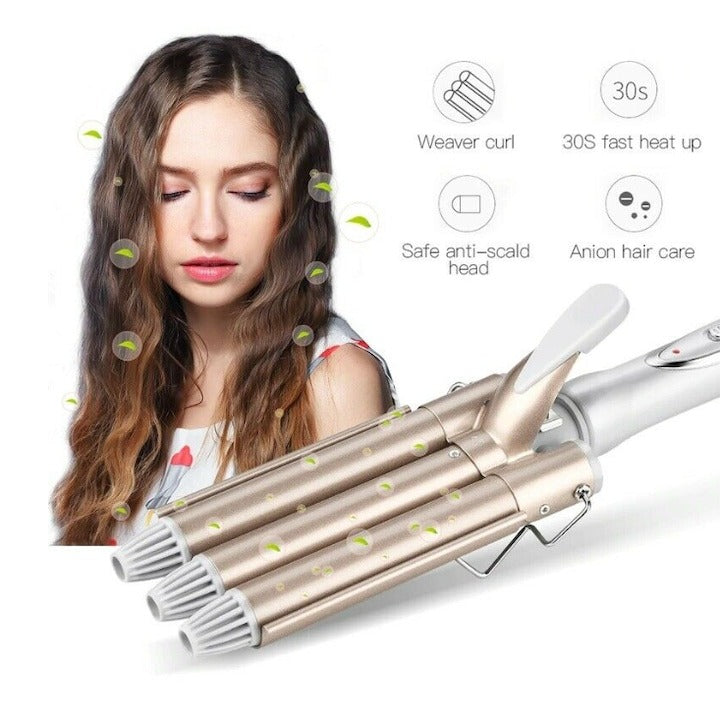 Ondulator Triplu Ceramic Profesional cu Temperatura Reglabila