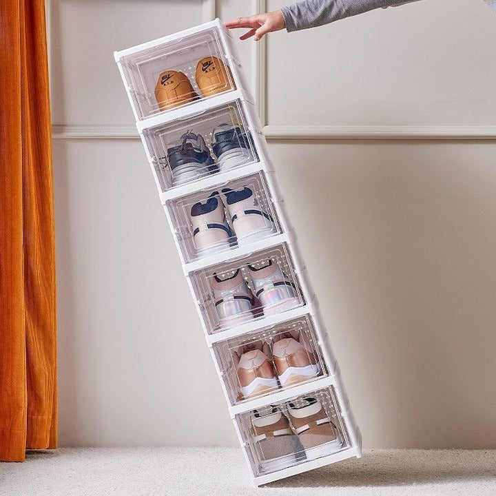 Organizator Pliabil Pantofi 6 Sertare - Suport Depozitare Fara Instalare, Plastic Rezistent - Sport si timp liber