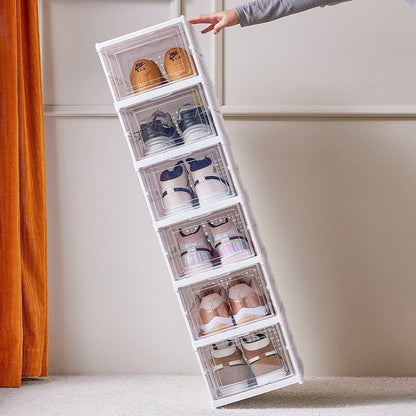 Organizator Pliabil Pantofi 6 Sertare - Suport Depozitare Fara Instalare, Plastic Rezistent - Sport si timp liber