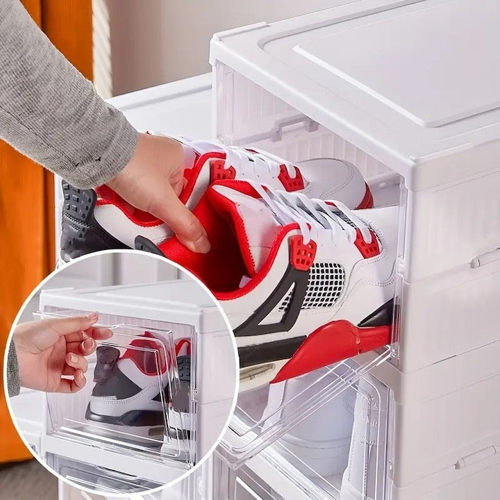 Organizator Pliabil Pantofi 6 Sertare - Suport Depozitare Fara Instalare, Plastic Rezistent - Sport si timp liber