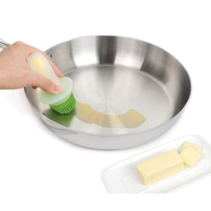 Pachet Promo Bucatarie - Set 7 Instrumente Ceramice cu Tocator + Tocator Inox 3L + Oliviera cu Perie Silicon - Doar 125 Lei