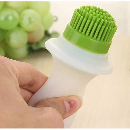 Set perie silicon cu borcan sticlă 150 ml – Rezistentă la căldură, anti-picurare