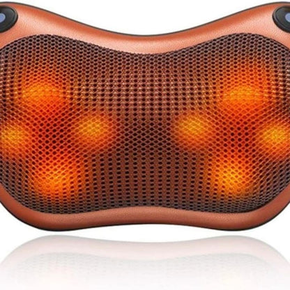 Perna Masaj Cervical Gat Shiatsu 3D cu Incalzire, Portabila, 24W, Maro - Auto si moto