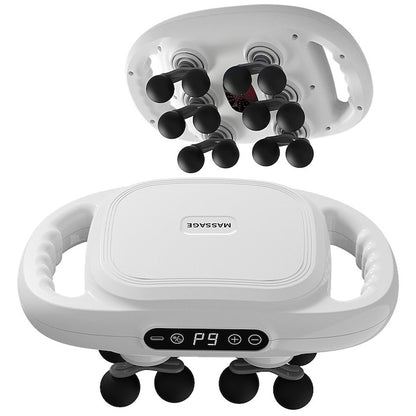 Pistol de Masaj Deep Tissue cu 12 Capete, 9 Moduri & 9 Viteze – Aparat Fascia 15W, Alb