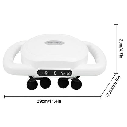 Pistol de Masaj Deep Tissue cu 12 Capete, 9 Moduri & 9 Viteze – Aparat Fascia 15W, Alb