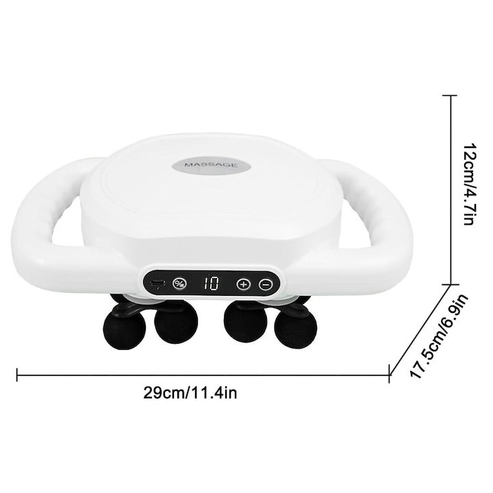 Aparat de Masaj Deep Tissue cu 12 Capete, 9 Moduri & 9 Viteze - Aparat Fascia 15W, Alb - Sport si timp liber