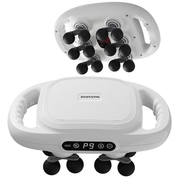 Aparat de Masaj Deep Tissue cu 12 Capete, 9 Moduri & 9 Viteze - Aparat Fascia 15W, Alb - Sport si timp liber
