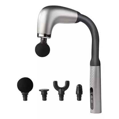Aparat de Masaj Premium cu Maner Extins 120°, 4 Capete, 9 Viteze - Aparat Deep Tissue pentru Recuperare Musculara - Auto si