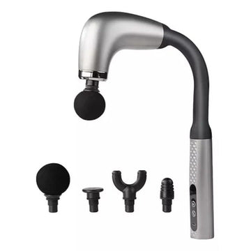 Aparat de Masaj Premium cu Maner Extins 120°, 4 Capete, 9 Viteze - Aparat Deep Tissue pentru Recuperare Musculara - Auto si