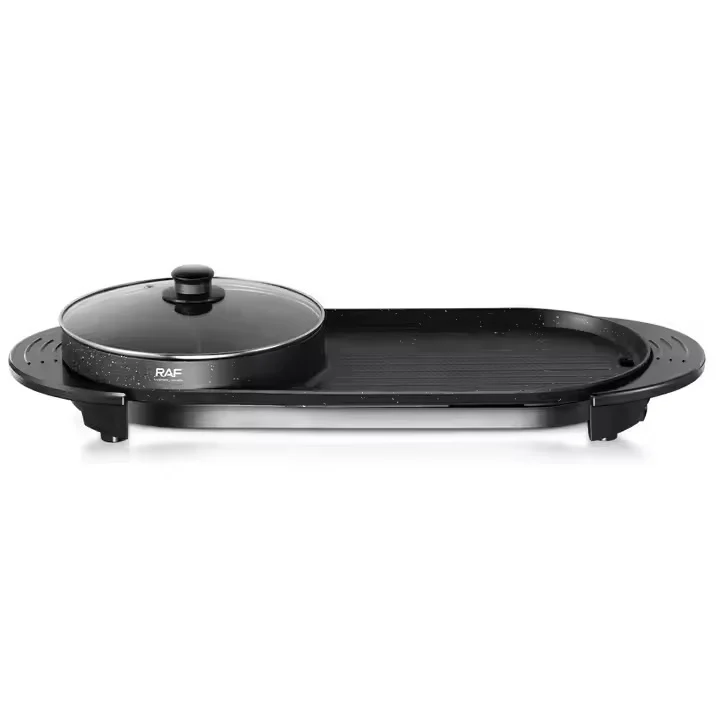 Plita electrica 2 in 1 RAF R5413 1800W 2.5L portabila antiaderenta capac reglaj temperatura - Bucatarie si electrocasnice