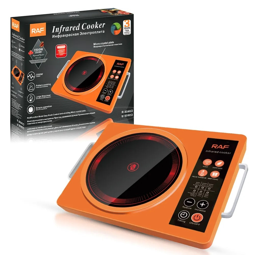 Aragaz Plita Electrica Infrarosu RAF 8046O 3500W cu Touch - Bucatarie si electrocasnice