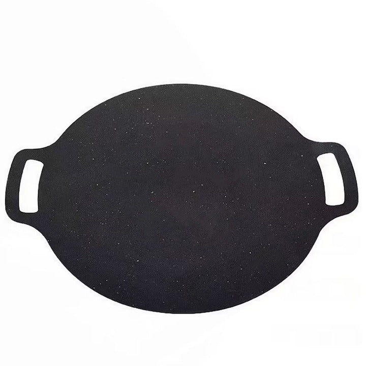 Plita japoneza rotunda grill - antiaderenta, cu manere, Ø32 cm, negru - Bucatarie si electrocasnice