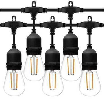 Ghirlanda luminoasa E27 15m 20m 25m LED filament IP65 exterior interconectabila - Iluminat