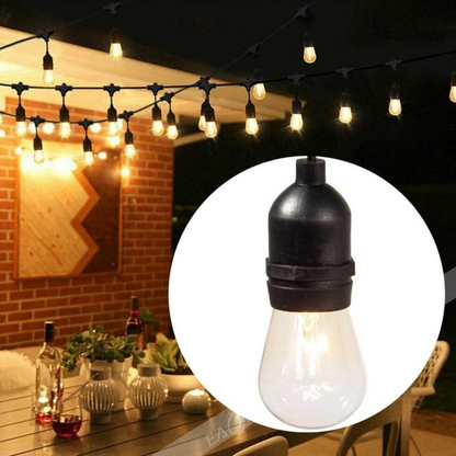 Ghirlanda luminoasa E27 15m 20m 25m LED filament IP65 exterior interconectabila - Iluminat
