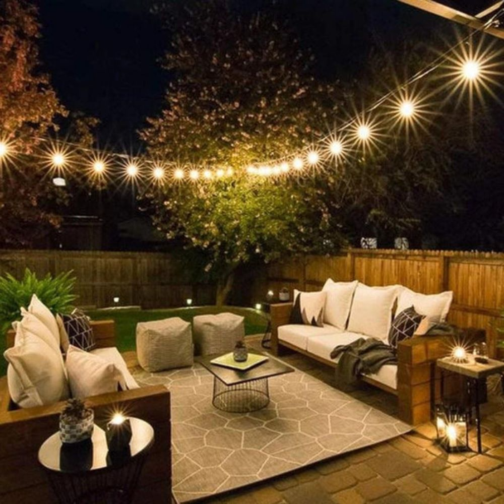 Ghirlanda Luminoasa Premium 15 Metri - 30 Becuri LED Alb Cald Pentru Gradina, Terasa si Evenimente - Iluminat