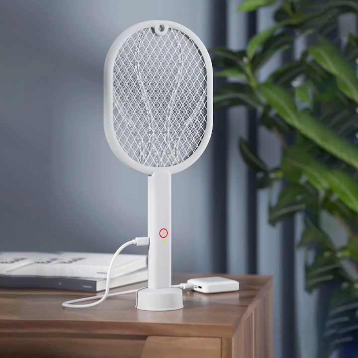 Racletă electrică țânțari 3000V 2 în 1 – cu bază și încărcare USB