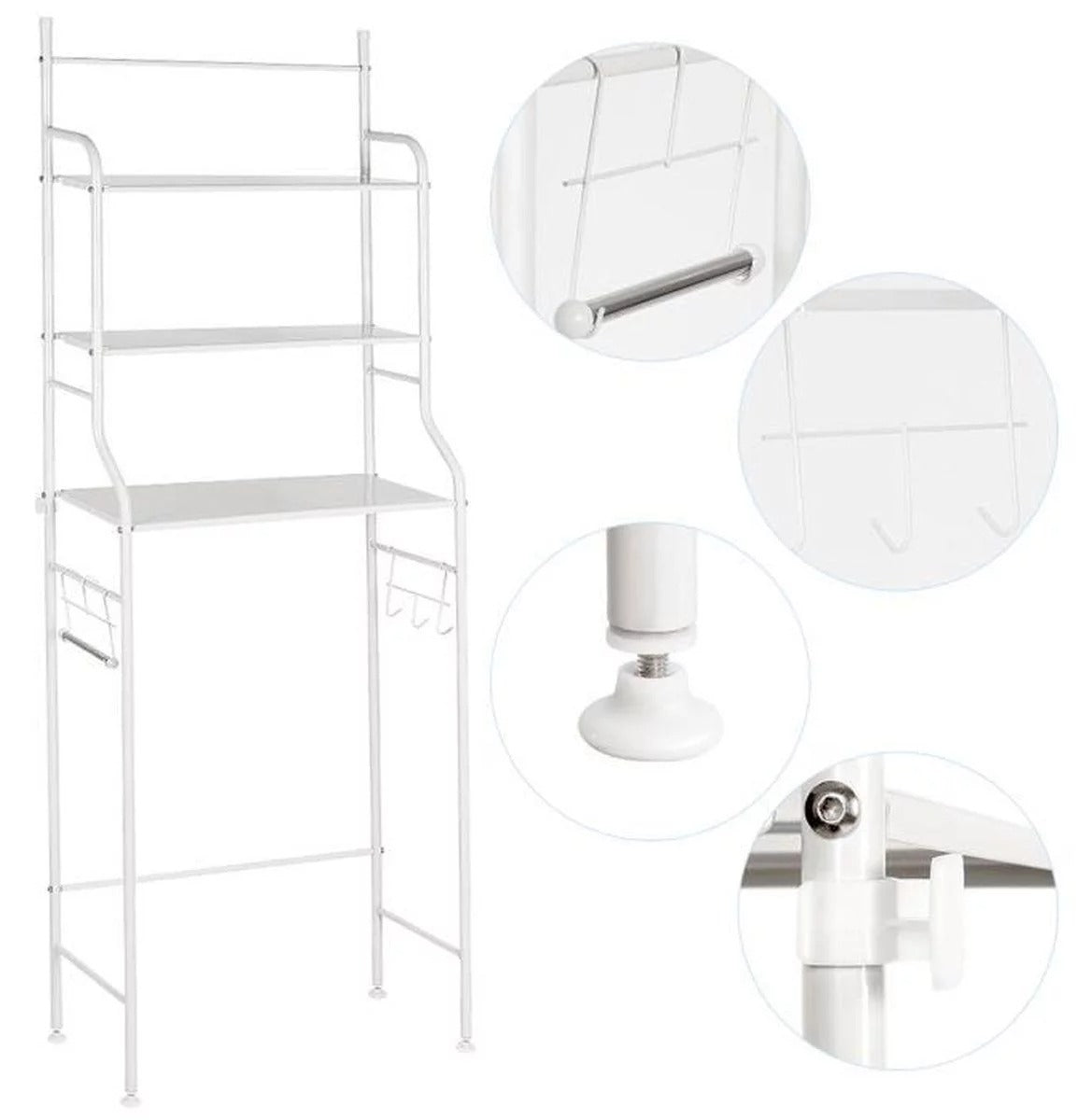 Raft Depozitare Peste Toaleta/Masina de Spalat, Organizator Baie Multifunctional - Baie si sanitare