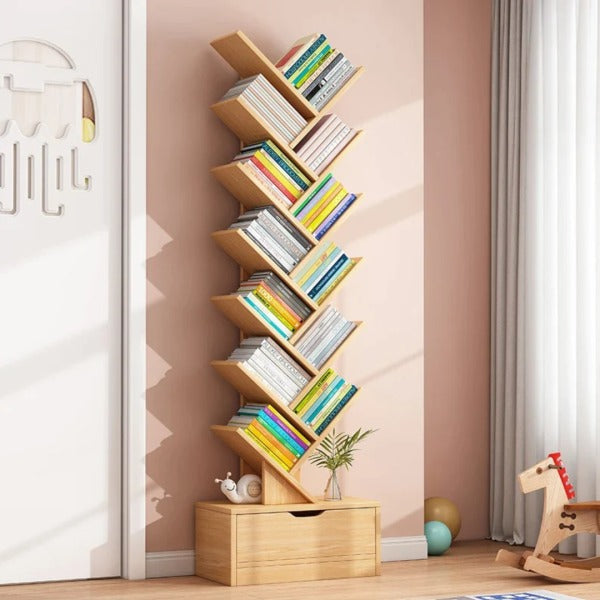 Raft Copac pentru Carti din Lemn - Biblioteca Moderna 158x34 cm - Copii si bebelusi