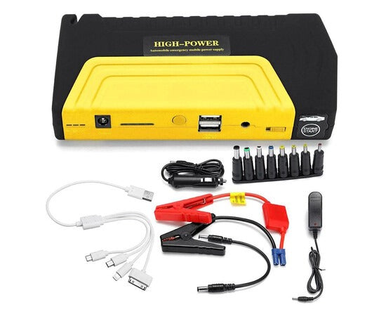 Booster Redresor Auto Jump Starter 50800mAh pentru Diesel/Benzina pana la 3000cmc, Power Bank USB, Lanterna LED, Functii