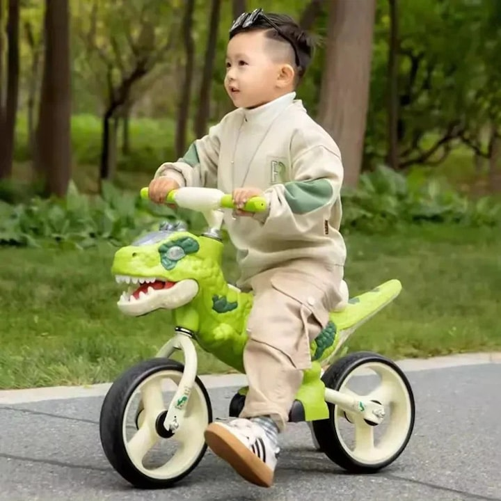 Bicicleta echilibru copii 30 cm roti dinozaur fara pedale 2-6 ani - Copii si bebelusi