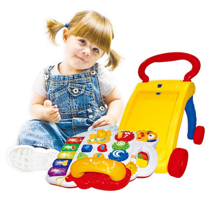 Premergator Interactiv Fun Play cu Centru de Activitati, Muzica, Lumini, Forme Geometrice + Ham Bebelusi Cadou - Copii si