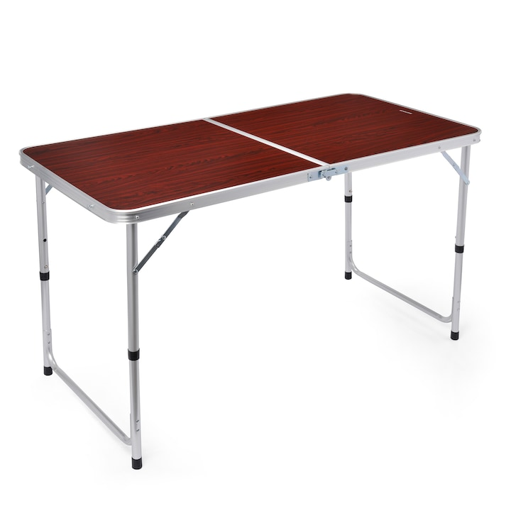 Masa pliabila camping reglabila aluminiu 120x60 cm tip valiza portabila - Bucatarie si electrocasnice