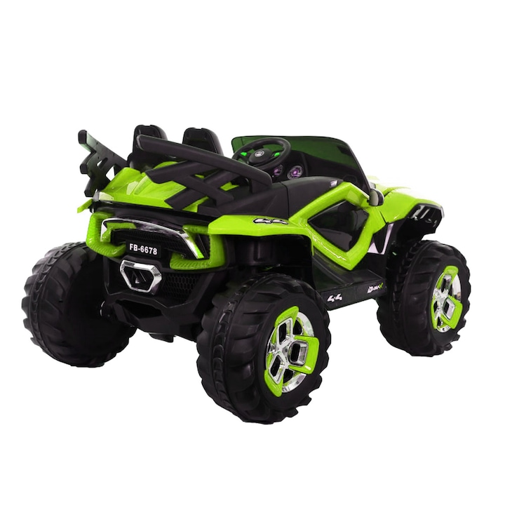 Masinuta Electrica Off-Road 4x4 Pentru Copii - 2 Locuri, 4 Motoare 45W, Roti EVA, Telecomanda si Lumini LED - Copii si