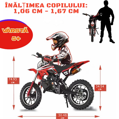 Mini Cross Copii Orion 50CC Automata Cu Frane Disc Si Roti Off Road - Copii si bebelusi