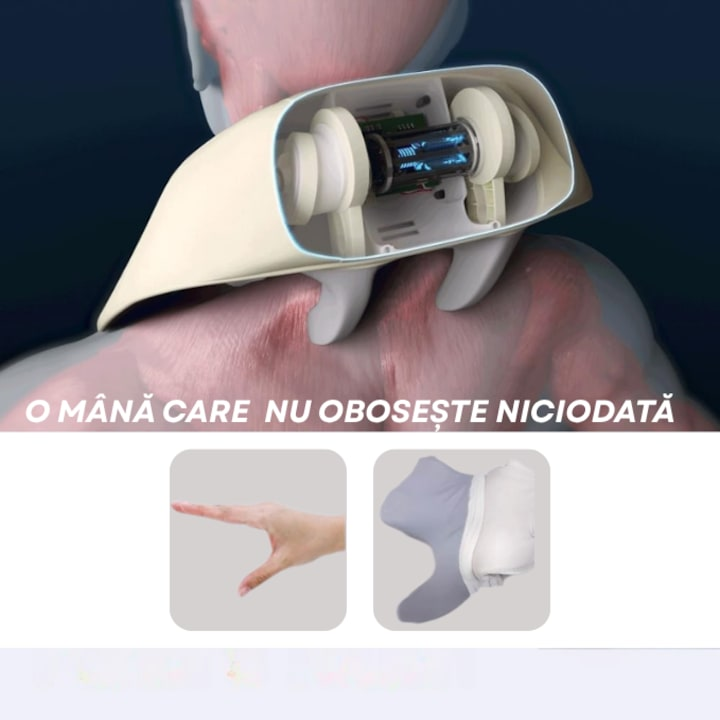 Aparat masaj cervical 4D cu incalzire deep tissue + guler cervical cadou - Sanatate si ingrijire