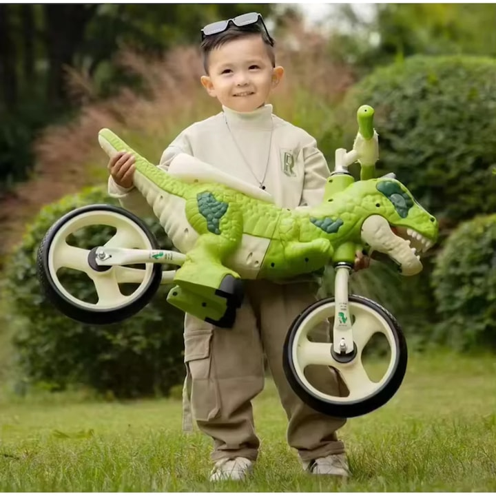 Bicicleta echilibru copii 30 cm roti dinozaur fara pedale 2-6 ani - Copii si bebelusi