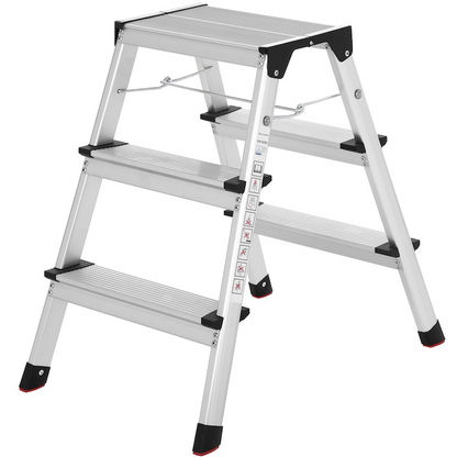 Scara dubla aluminiu 3 trepte pliabila multifunctionala 150kg usoara - Curatenie si intretinere