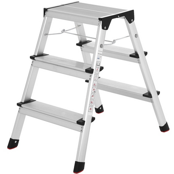 Scara dubla aluminiu 3 trepte pliabila multifunctionala 150kg usoara - Curatenie si intretinere