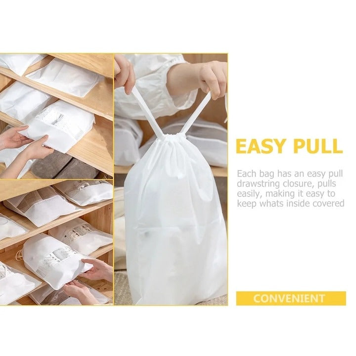Saci pentru incaltaminte 12 buc, non-woven, albi, 44x32 cm - Sport si timp liber