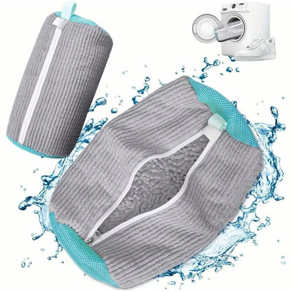 Set 2 Săculeți Spălat Încălțăminte la Mașină 39×19 cm (1+1 GRATIS) – Protecție din Fibră Moale, Reutilizabili