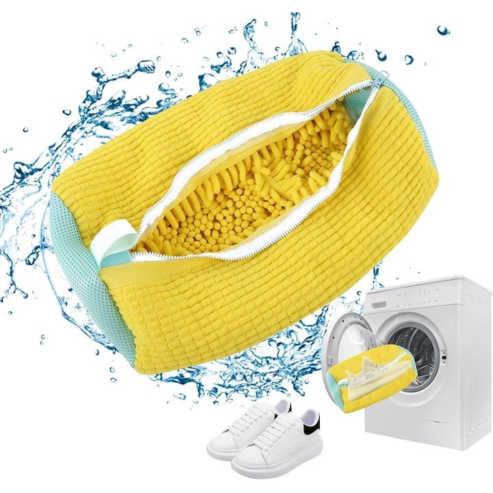 Set 2 Saculeti Spalat Incaltaminte la Masina 39x19 cm (1+1 GRATIS) - Protectie din Fibra Moale, Reutilizabili - Copii si